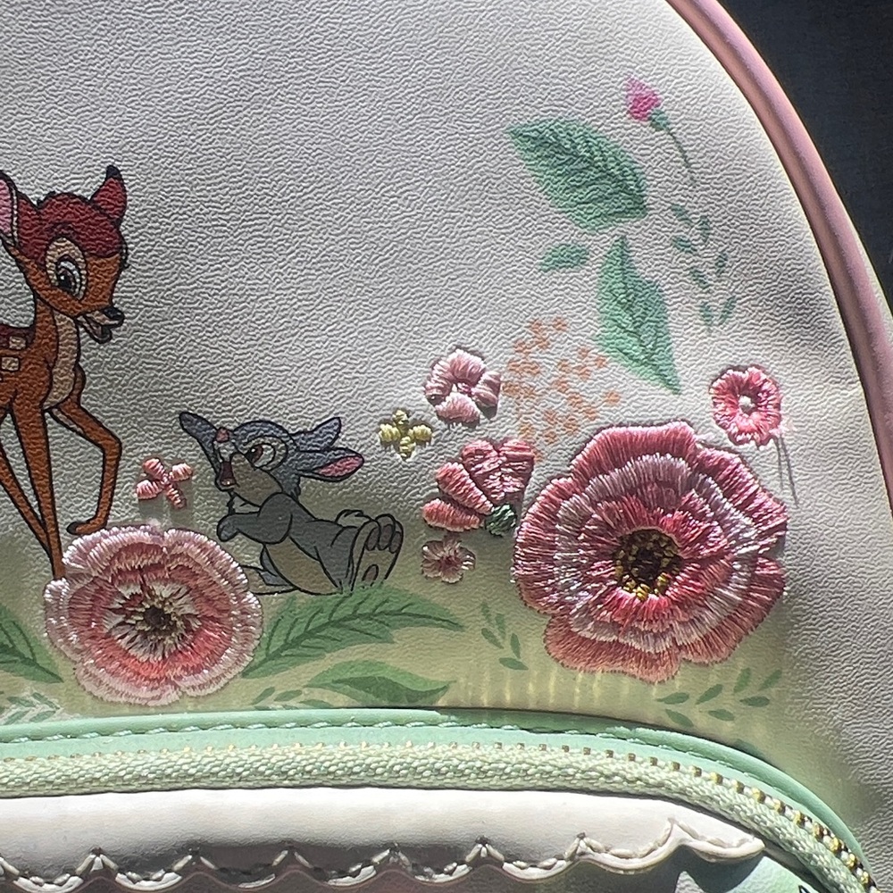 Loungefly Disney Bambi Backpack - Mint Green and Pink - Picture 7 of 14